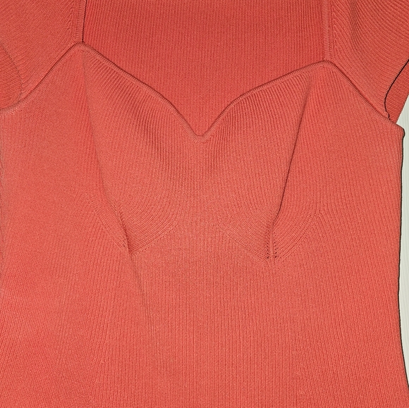 River Island Corral Ribbed Knit Top, Size 16 - Picture 2 of 2